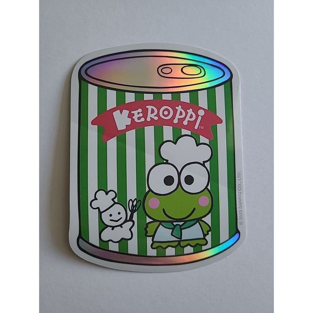 Hello Kitty Pipsticks Holographic Sticker Sanrio Keroppi In A Can Vinyl Sticker